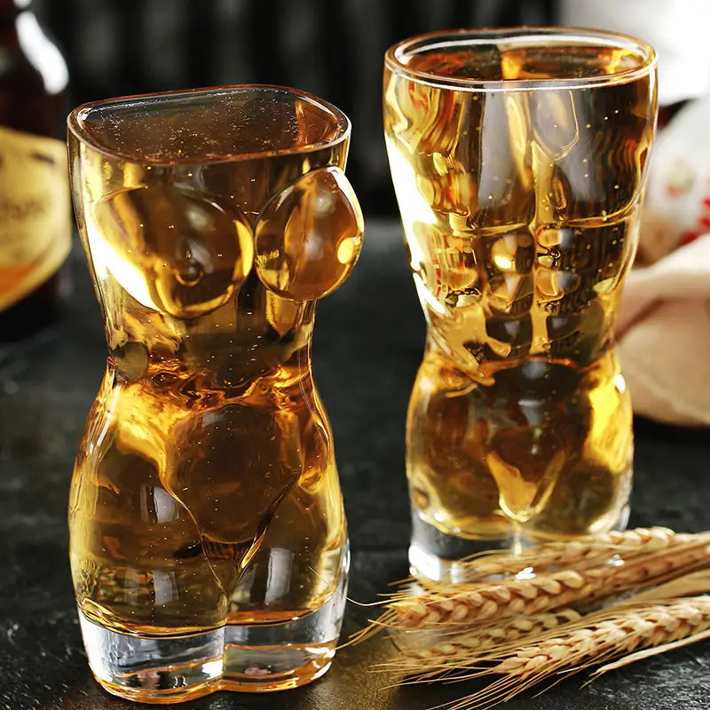 Wine Beer Mixed Drinks - الإبداعية البيرة نظارات الجسم الفن شرب