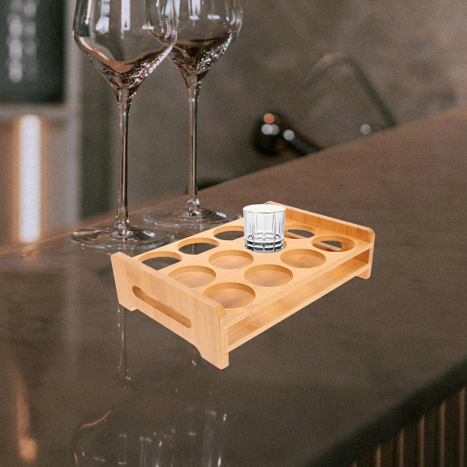 حامل عرض أكواب الشوت من الخيزر - مراجعة Wine Beer And وسعره