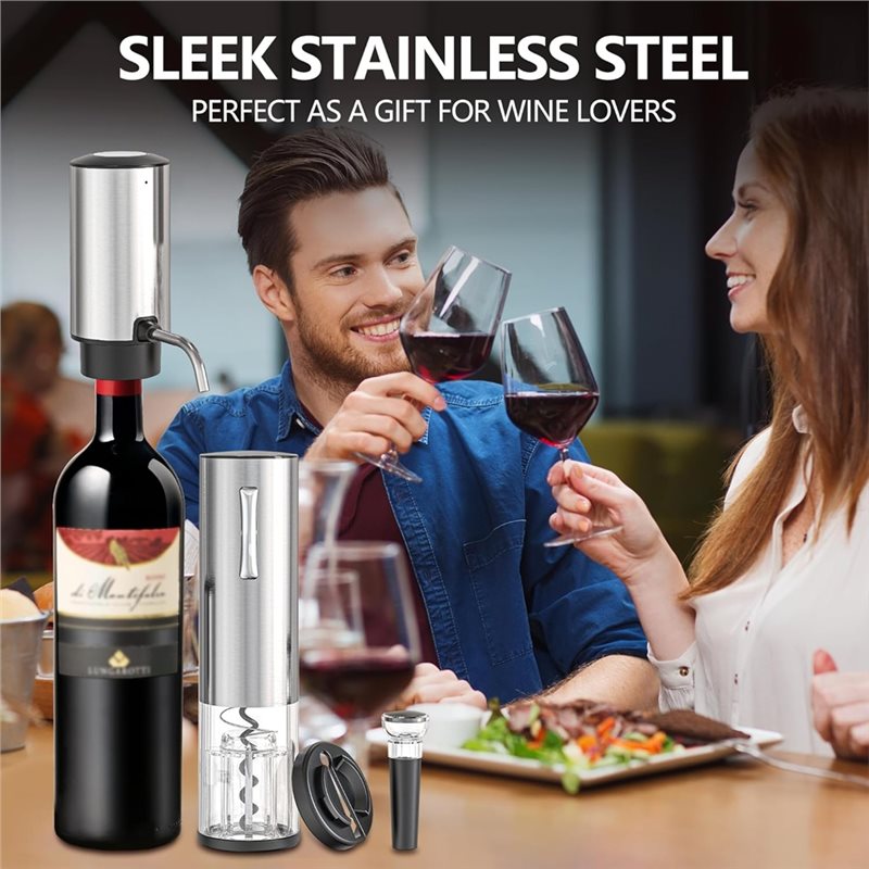 جديد! فتاحة زجاجات النبيذ A61I - مراجعة Decanter Aerator Set وسعره
