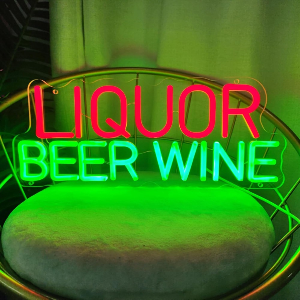 لافتة نيون LED للخمور والبيرة  - مراجعة Wine Beer Whiskey Year وسعره