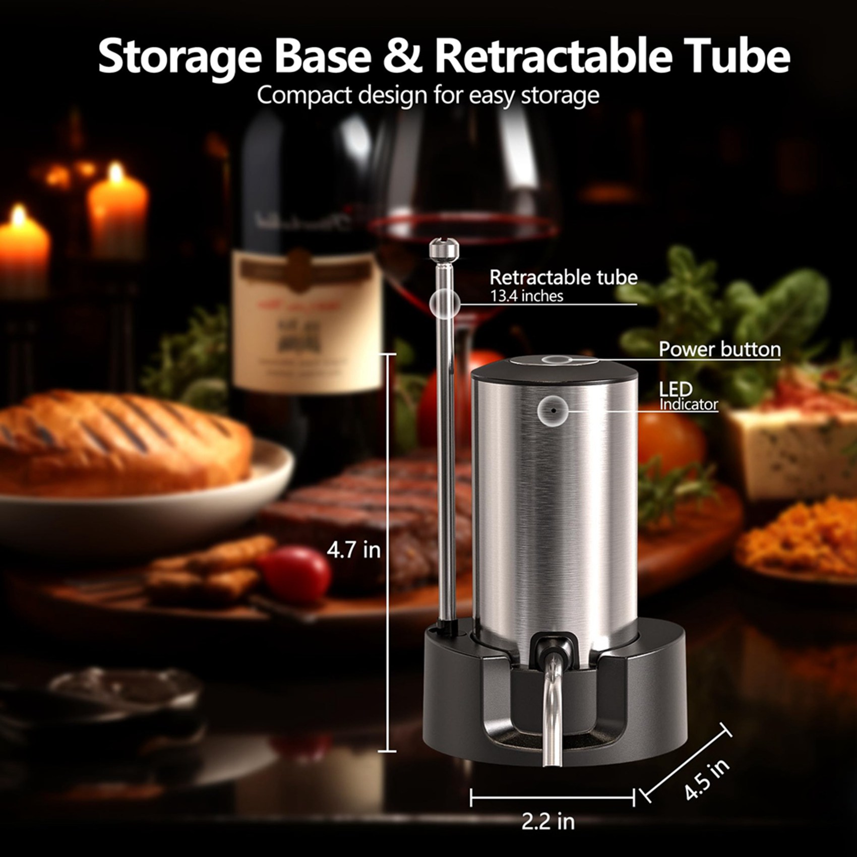 جهاز تهوية النبيذ الكهربائي AB - مراجعة Decanter Aerator Set وسعره