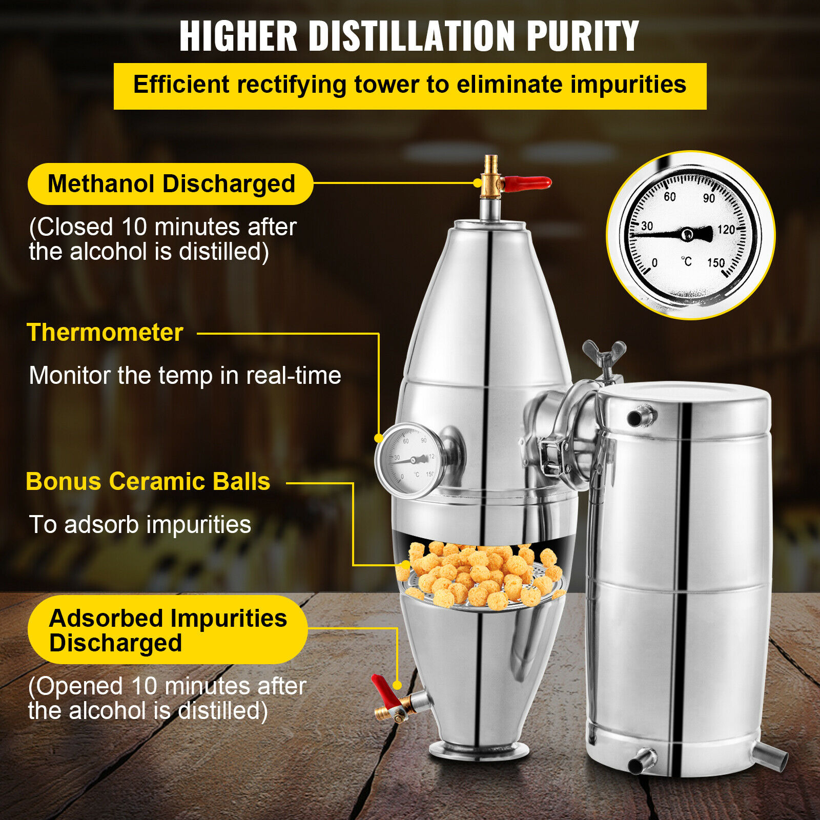 SucceBuy 20L-70L آلة تقطير الك - مراجعة Wine To Beer Alcohol وسعره